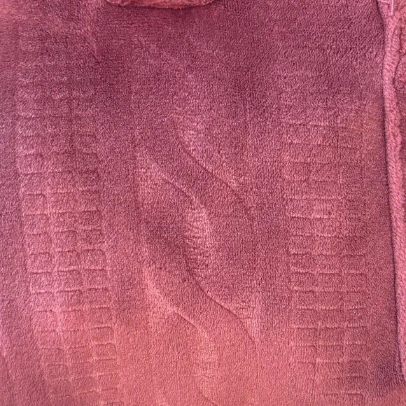 Standard Cloth Velour Maroon Long Sleeve Polo for Men - Picture 8 of 8